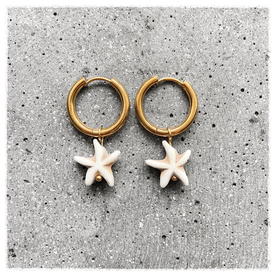 Starfish hoops - guld