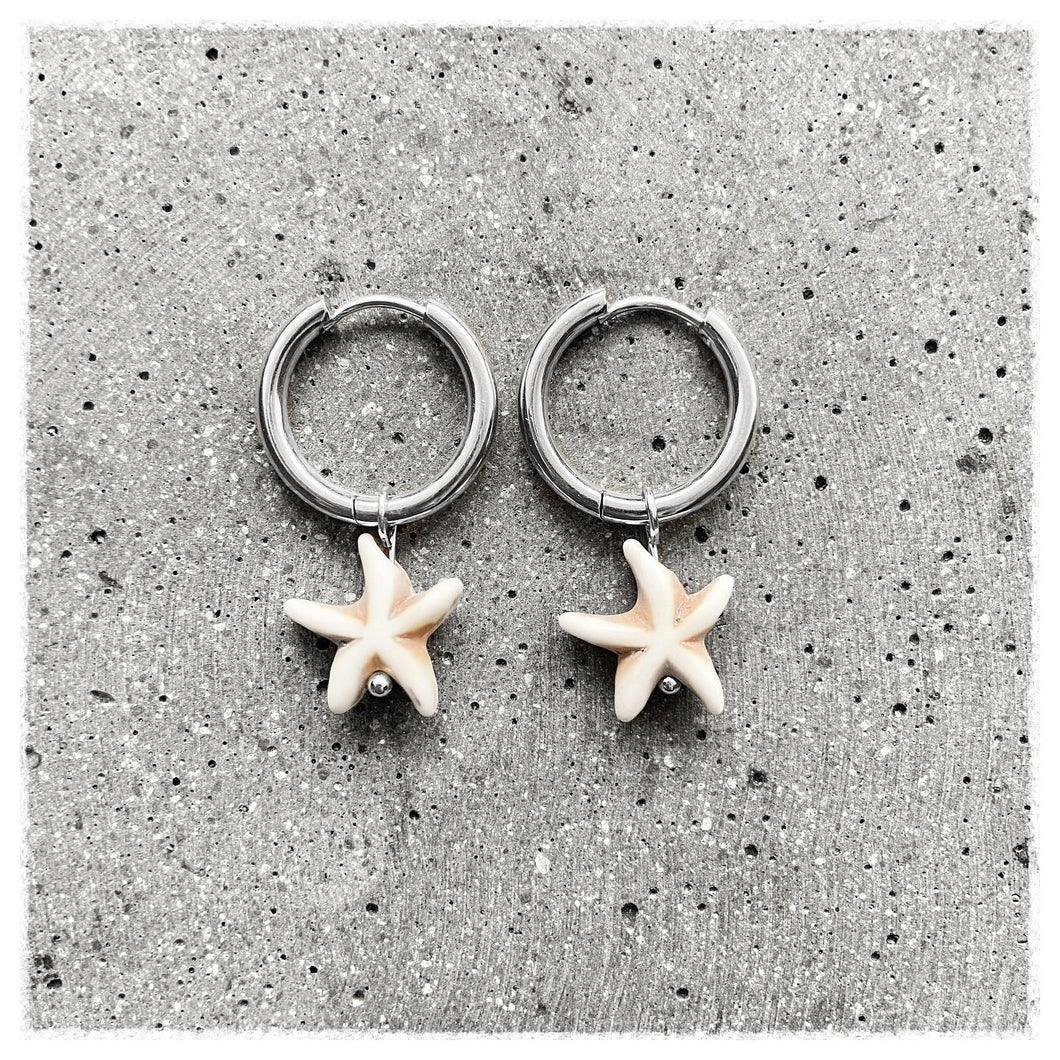 Starfish hoops - sølv