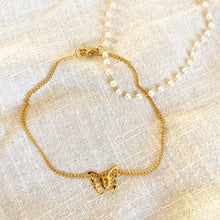 Butterfly Chain Ankelkæde - Guld
