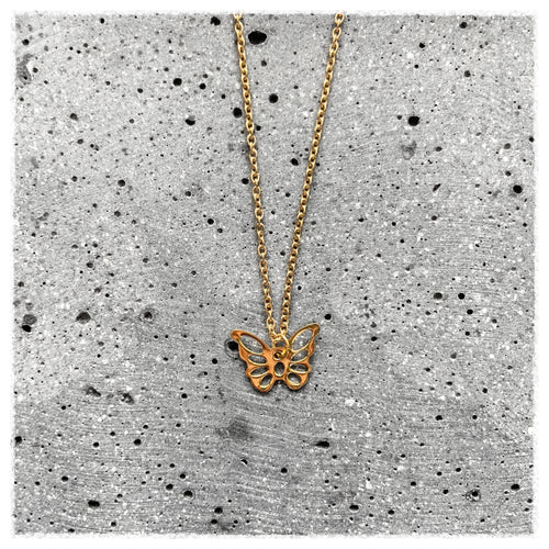 Butterfly chain halskæde - guld