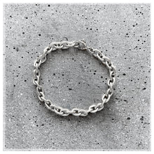 Link chain armbånd - sølv