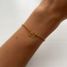 Butterfly chain armbånd - guld
