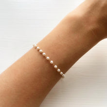 Pearl chain armbånd - sølv