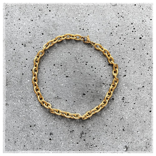 Link chain ankelkæde - guld