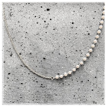 Half pearl chain choker no1 - sølv