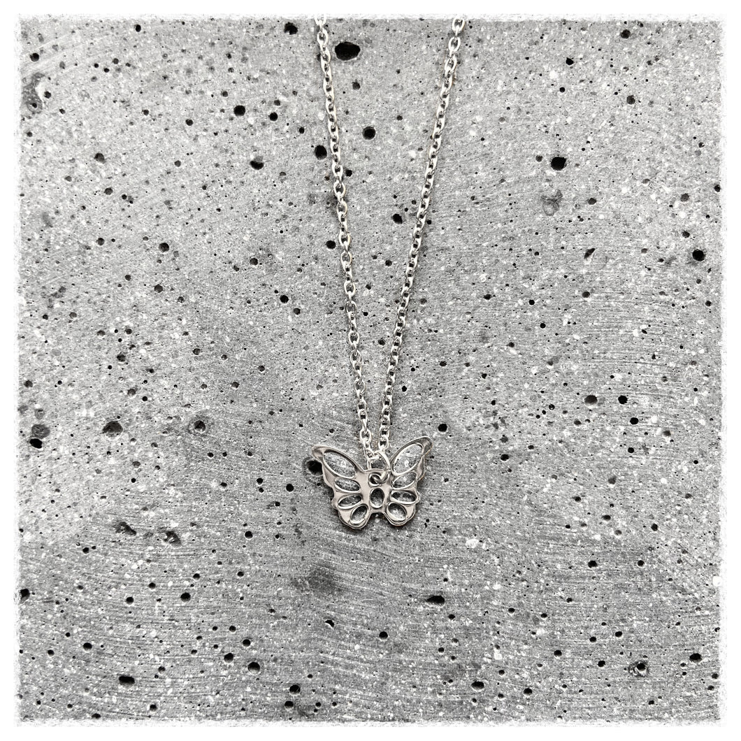 Butterfly chain halskæde - sølv