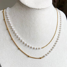 Half pearl chain choker no1 - guld