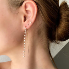 Pearl chain øreringe - guld