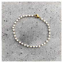 Pearl chain ankelkæde - guld
